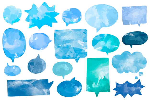 626x417 Conjunto De Vector De Burbujas Coloridas Discurso Acuarela