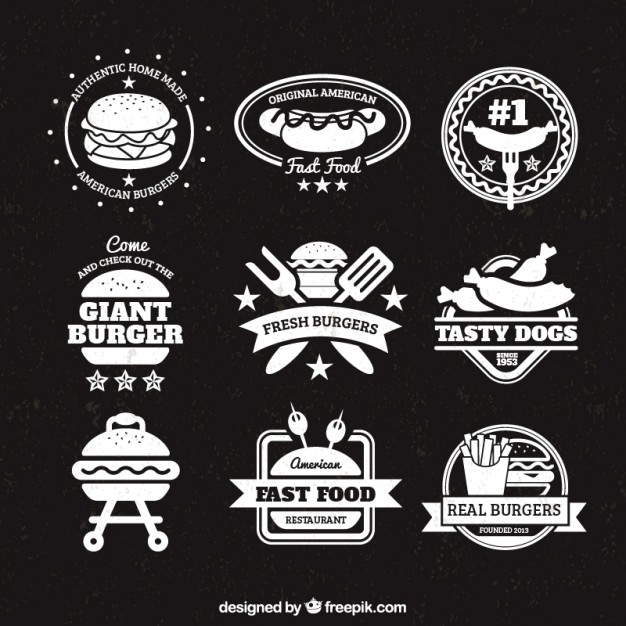 626x626 Burger Badges Vector Free Download