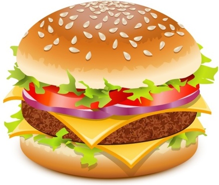 437x368 Burger Free Vector Download