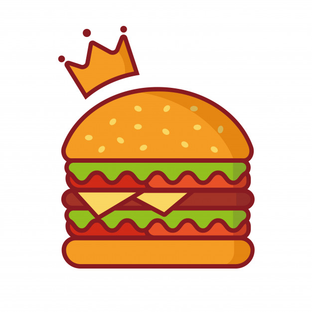 626x625 Burger Vector Illustration, Simple Element Illustration, King