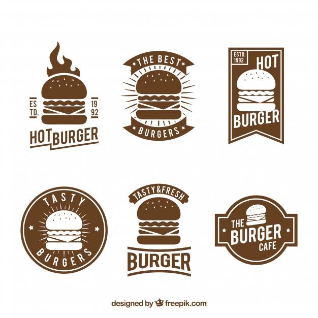 626x626 Vintage Burger Logo Vector Free Download