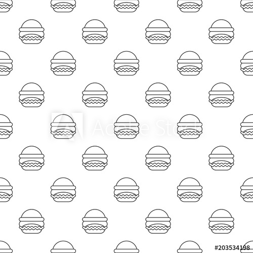 500x500 Burger Pattern Vector Seamless Repeating For Any Web Design