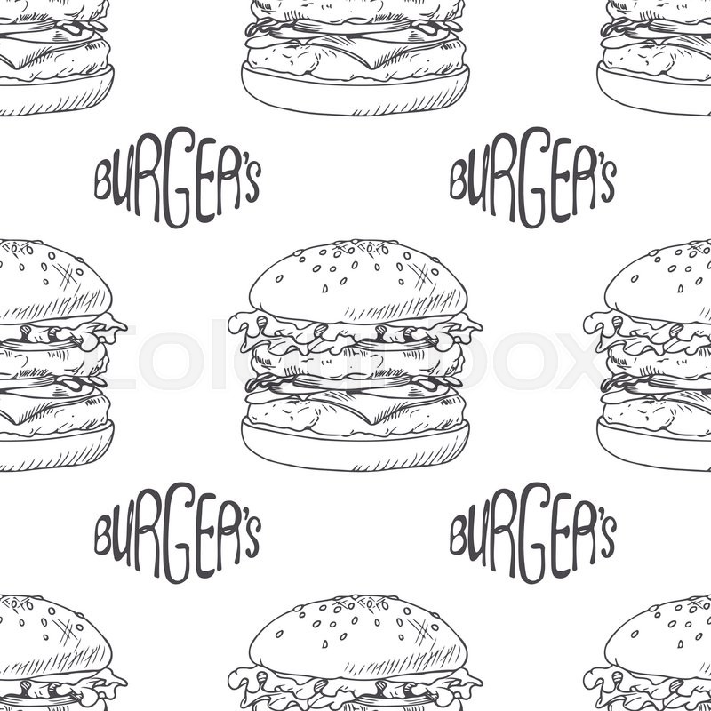 800x800 Seamless Pattern With Hand Drawn Stock Vector Colourbox