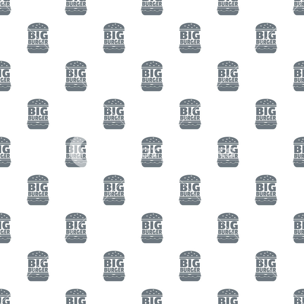 1000x1000 Big Burger Pattern Vector Seamless Repeat For Any Web Design