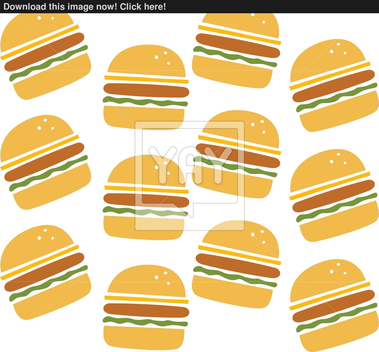 1600x1486 Burger Pattern Vector