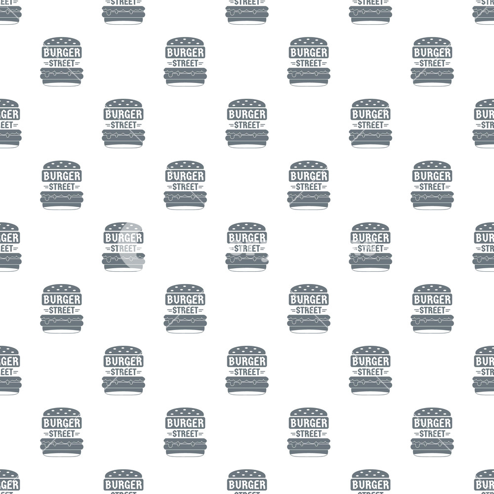 1000x1000 Big Street Burger Pattern Vector Seamless Repeat For Any Web