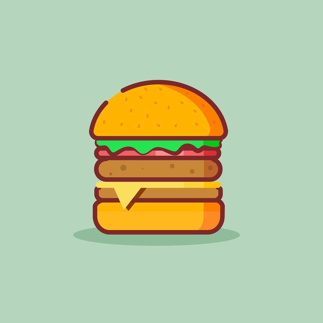 1080x1080 Burger Vector Art