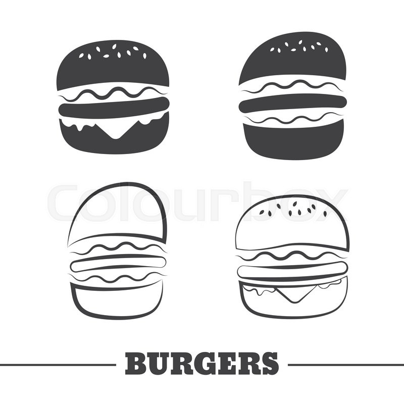 800x800 Burgers Vector Icons Or Elements For Stock Vector Colourbox