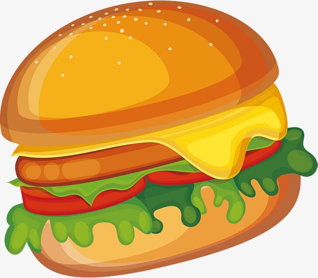 650x569 Creative Cartoon Burger Vector Material, Cartoon, Creative