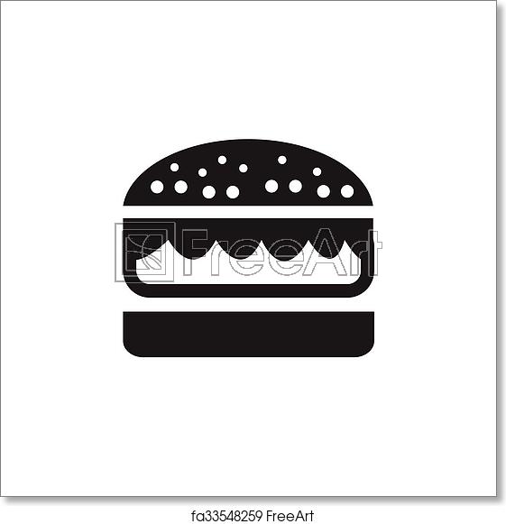 561x581 Free Art Print Of Burger, Vector Freeart