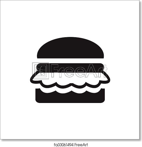 561x581 Free Art Print Of Burger, Vector Illustration Freeart