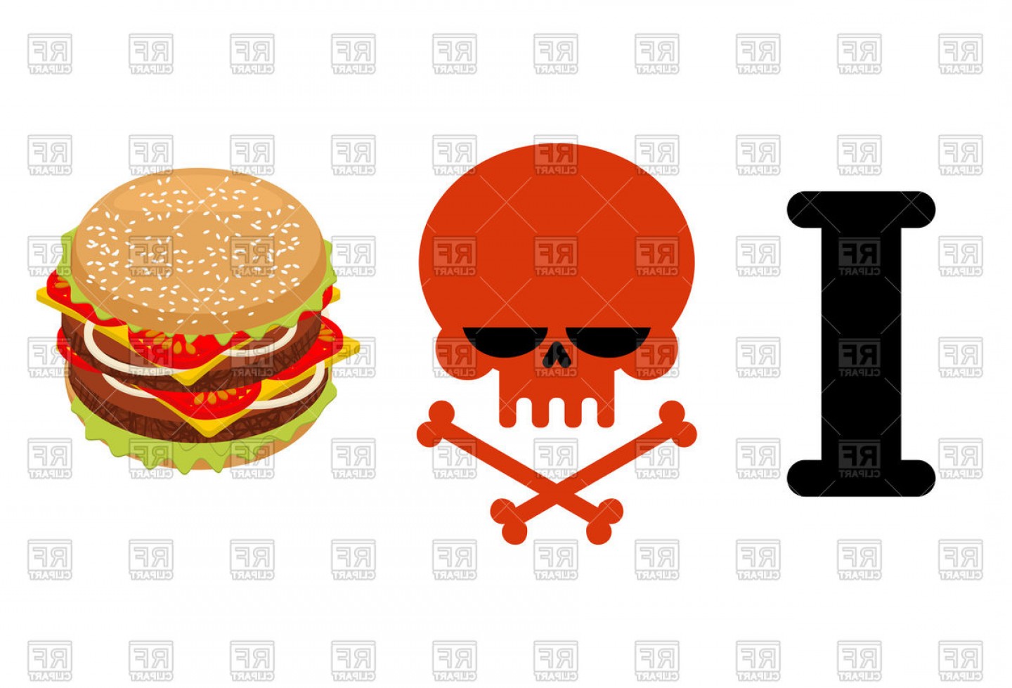 1440x979 I Hate Hamburger Skull And Burger Vector Clipart Hoodamathrun