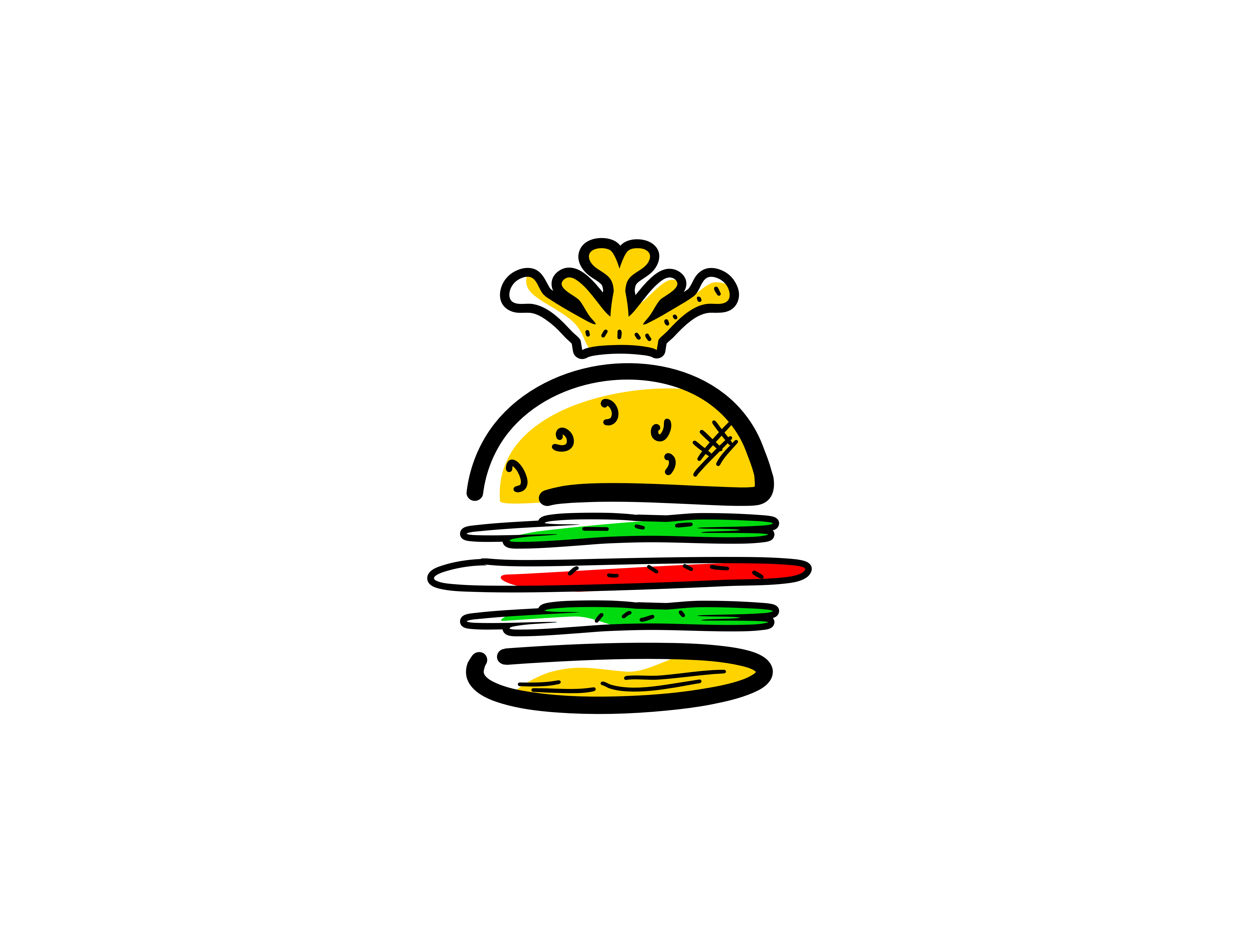 5000x3846 King Burger Vector Logo Graphic