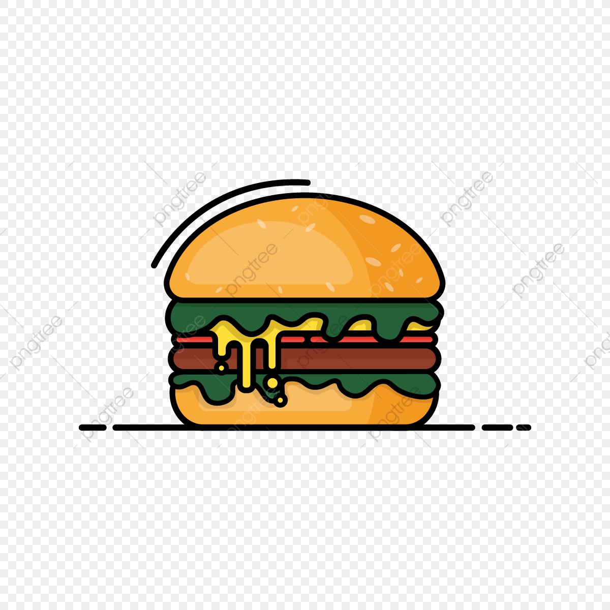 1200x1200 Burger Vector Icon, Burger, Illustration, Food Png And Vector