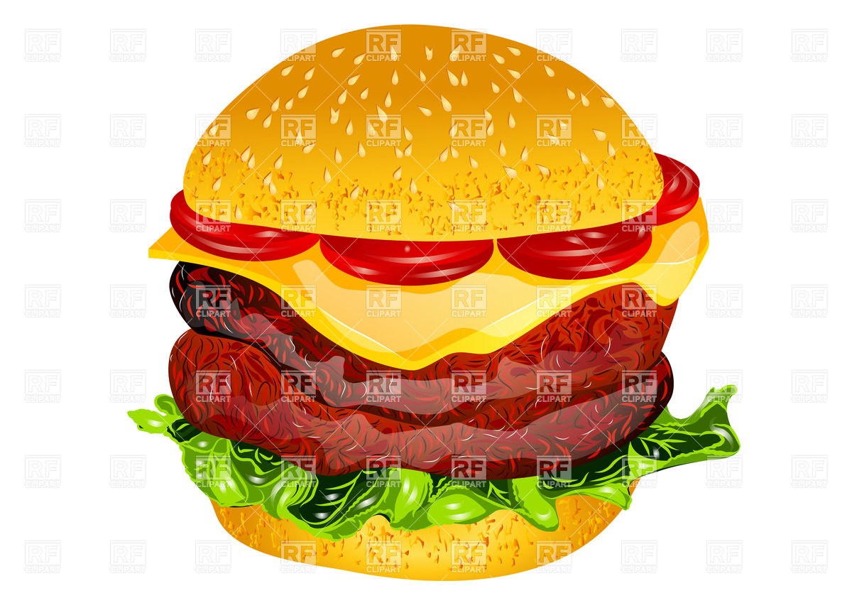 1200x849 Typical Isolated Tasty Burger Vector Image Of Food And Beverages