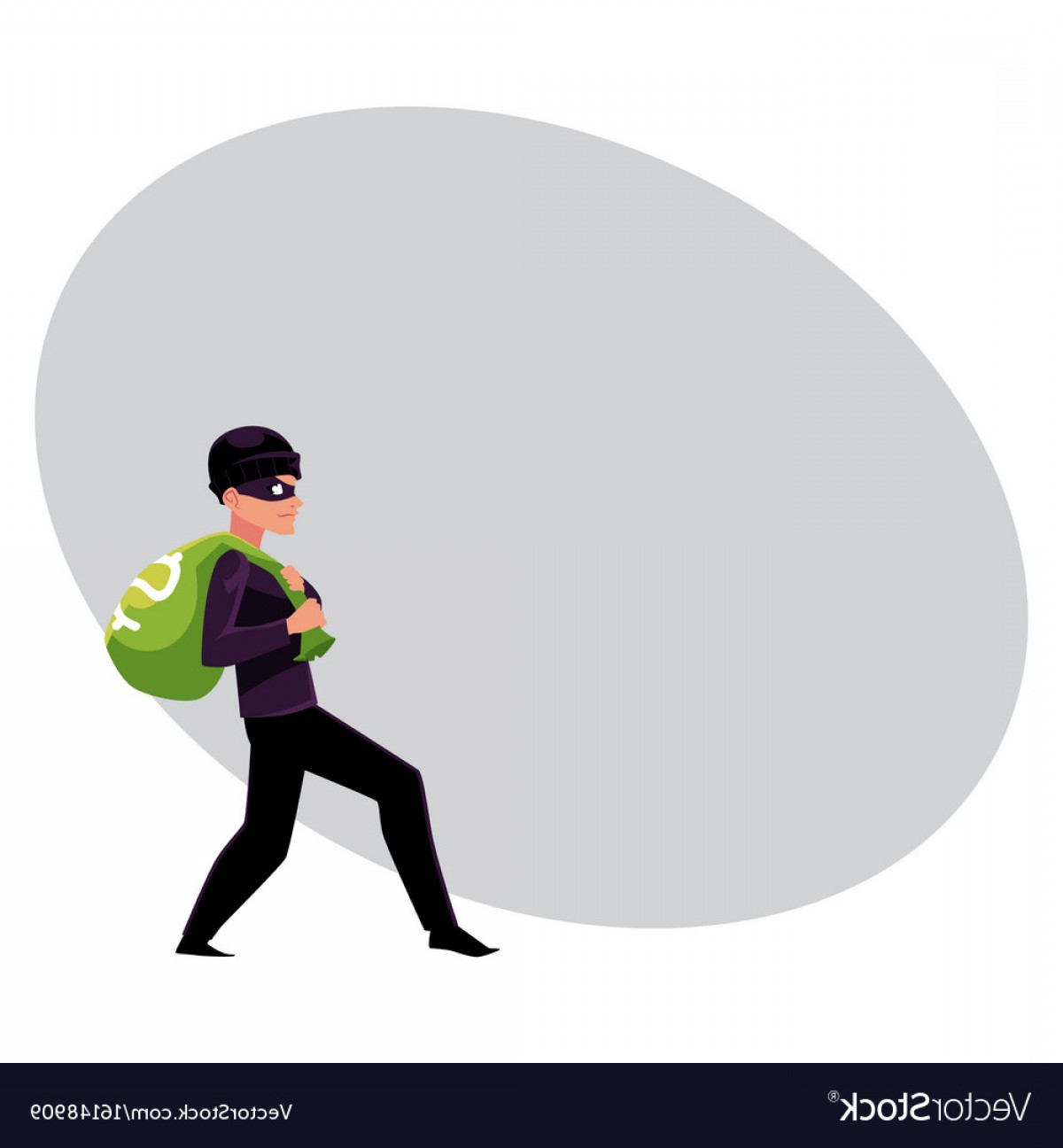 1200x1296 Thief Robber Burglar Trying To Escape With A Vector Cqrecords