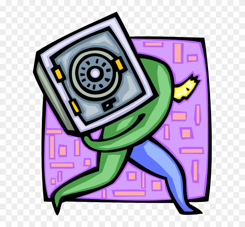 840x780 Vector Illustration Of Criminal Burglar Thief Robs