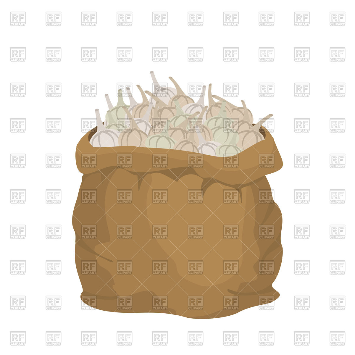1200x1200 Garlic Burlap Bag Vector Image Of Food And Beverages Popaukropa