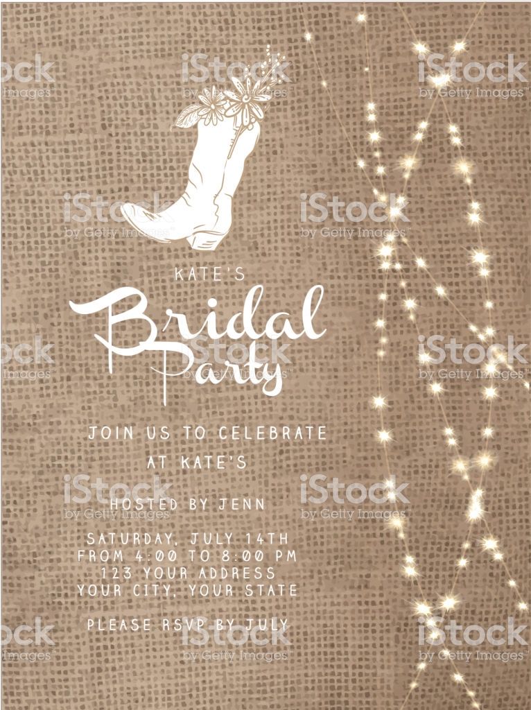 766x1024 Vector Illustration Of A String Lights Design Invitation Template