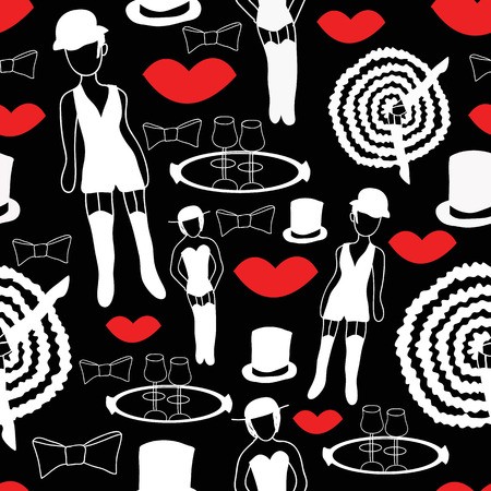 450x450 Cabaret Showgirls, Burlesque, Can Can Dancer, Kiss, Hat, Vector