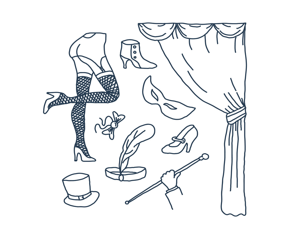 1136x936 Burlesque And Cabaret Doodle Vectors Vector Art Graphics