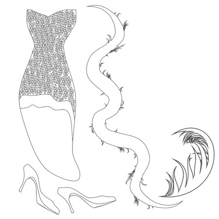 450x450 Vector Burlesque Vintage Look, Retro Cabaret Woman Cloth Royalty