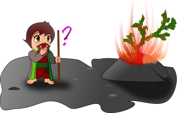 598x380 Moses And The Burning Bush Chibi Version Clip Art Free Vector