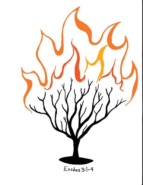 474x613 Moses And The Burning Bush Clip Art