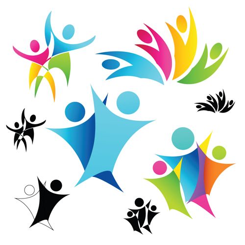 500x501 Set Of Different Family Logos Vector