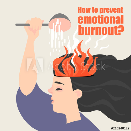 500x500 Conceptual Image Of Emotional Burnout The Girl Is Watering
