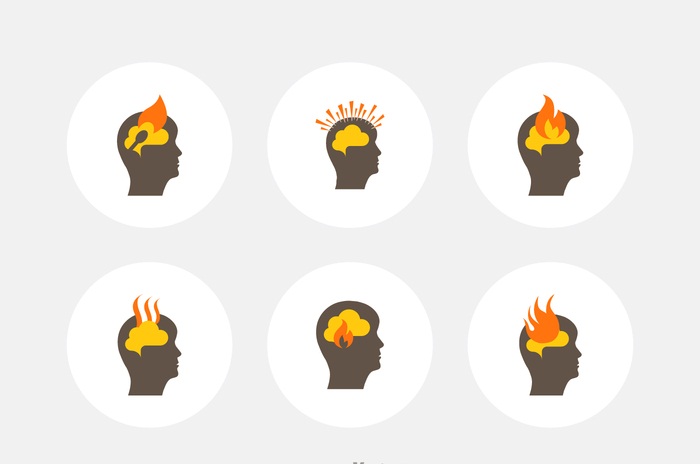 700x464 Free Head Burnout Vector Icons