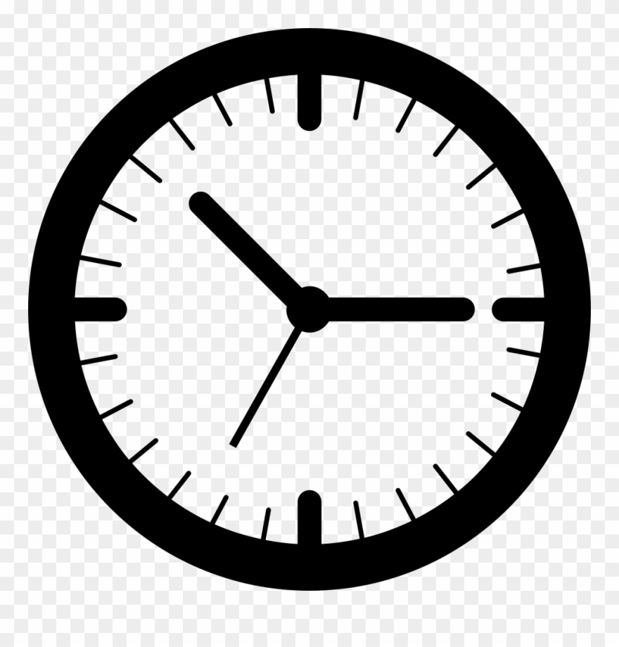 880x920 Vector Transparent Library Clock Black