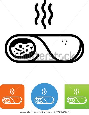 363x470 Burrito Symbol Vector Icons For Your Print Project, Mobile App