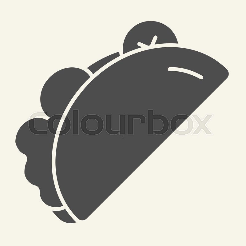 800x800 Taco Solid Icon Burrito Vector Stock Vector Colourbox