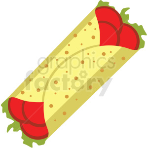 300x300 Burrito Vector Flat Icon Clipart With No Background Clipart
