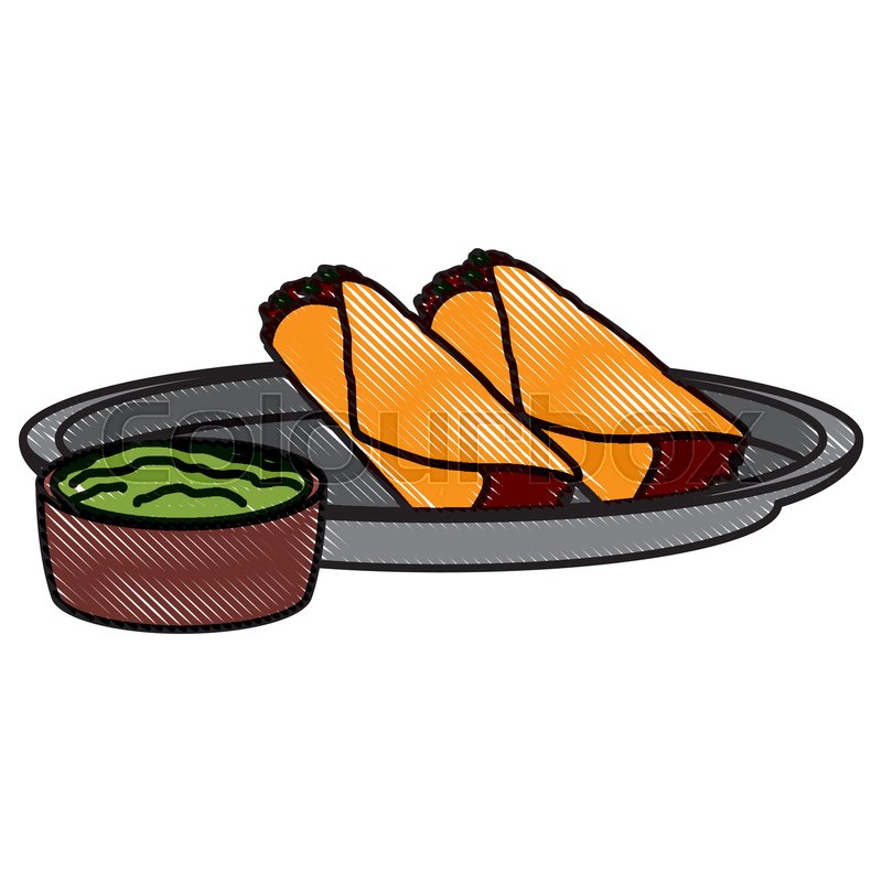 800x800 Mexican Burritos With Chilli Icon Stock Vector Colourbox