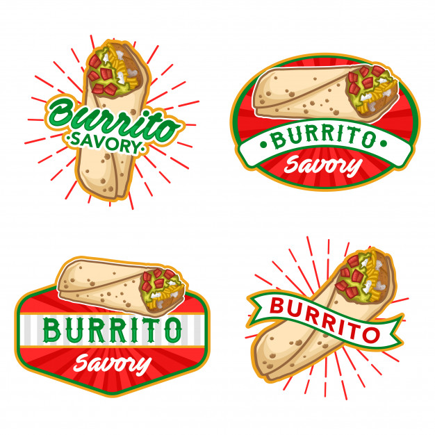 626x626 Burrito Logo Stock Vector Set Vector Premium Download