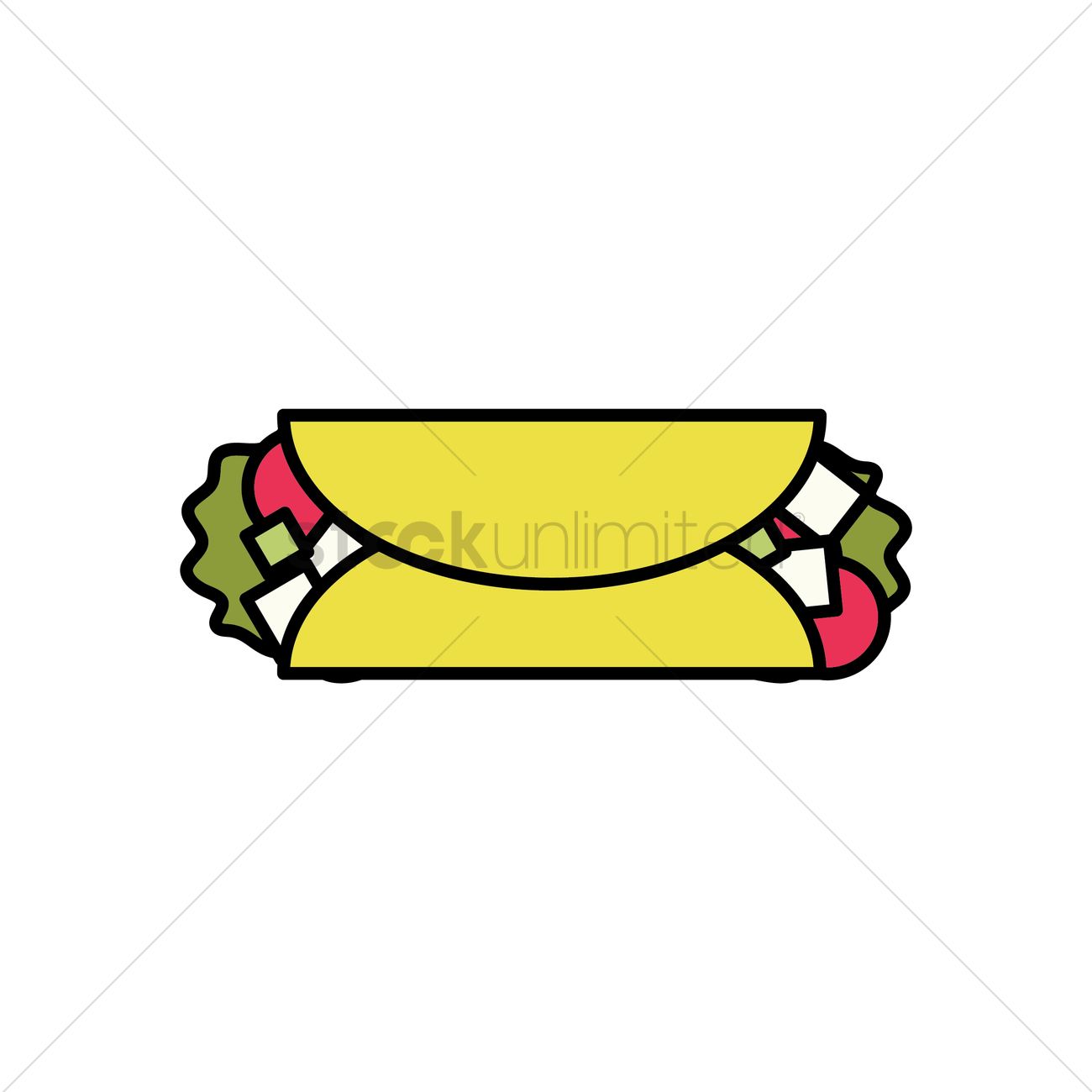 1300x1300 Burritos Vector Image