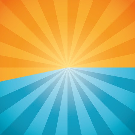 450x450 Halved Blue Orange Sun Burst Background Centered Radial