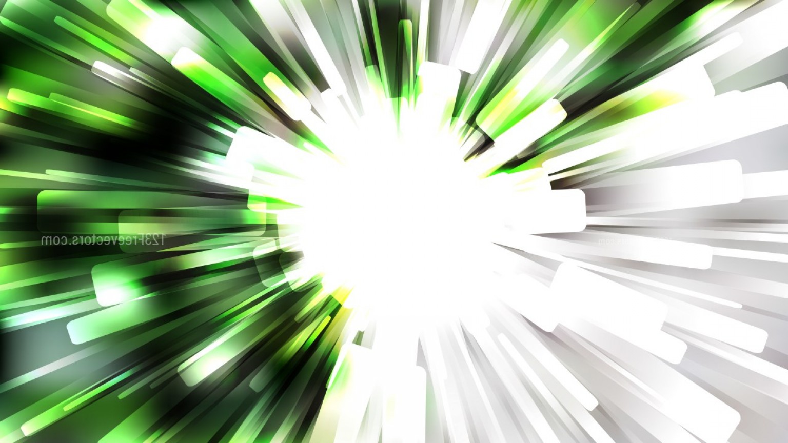 1536x864 Abstract Green Black And White Light Burst Background Vector