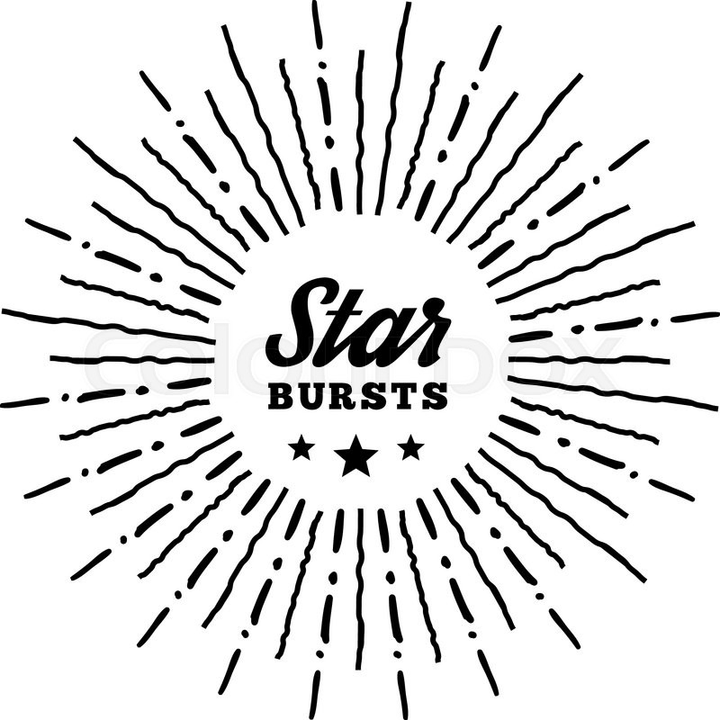 800x800 Hipster Style Vintage Star Burst With Stock Vector Colourbox