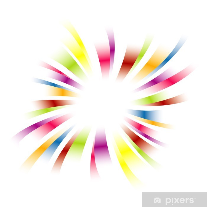 700x700 Rainbow Celebration Frame Burst Vector Poster