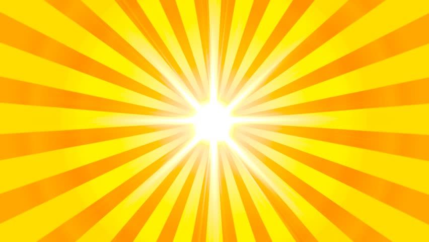 852x480 Yellow Burst Vector Background Cartoon Stock Footage Video