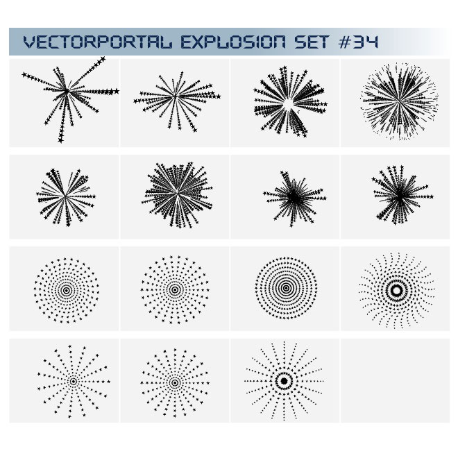 660x660 Bursting Explosion Set Free Vector Free Vectors Ui Download
