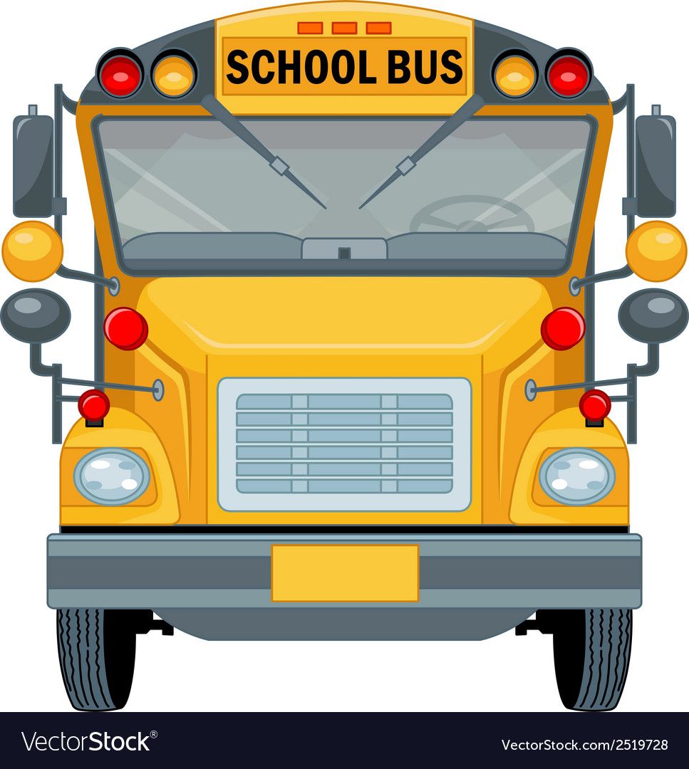 967x1080 Airbrush Art School Bus Clipart, School