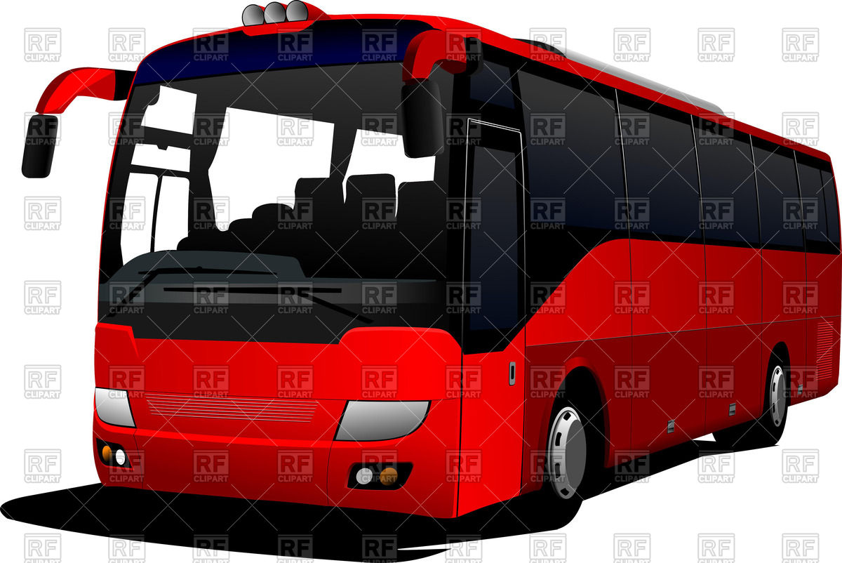 1200x802 Red Sightseeing Bus Vector Image Of Transportation Leonido