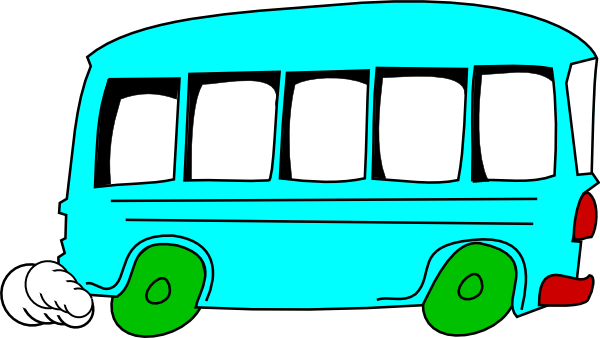 600x338 Blue Bus Clip Art