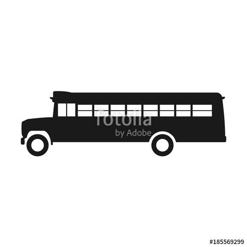 500x500 Bus Icon, Bus Side Icon Vector Stock Image And Royalty Free