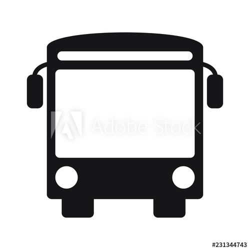 500x500 Bus Icon In Flat Style, Bus Icon Vector Illustration, Bus Icon