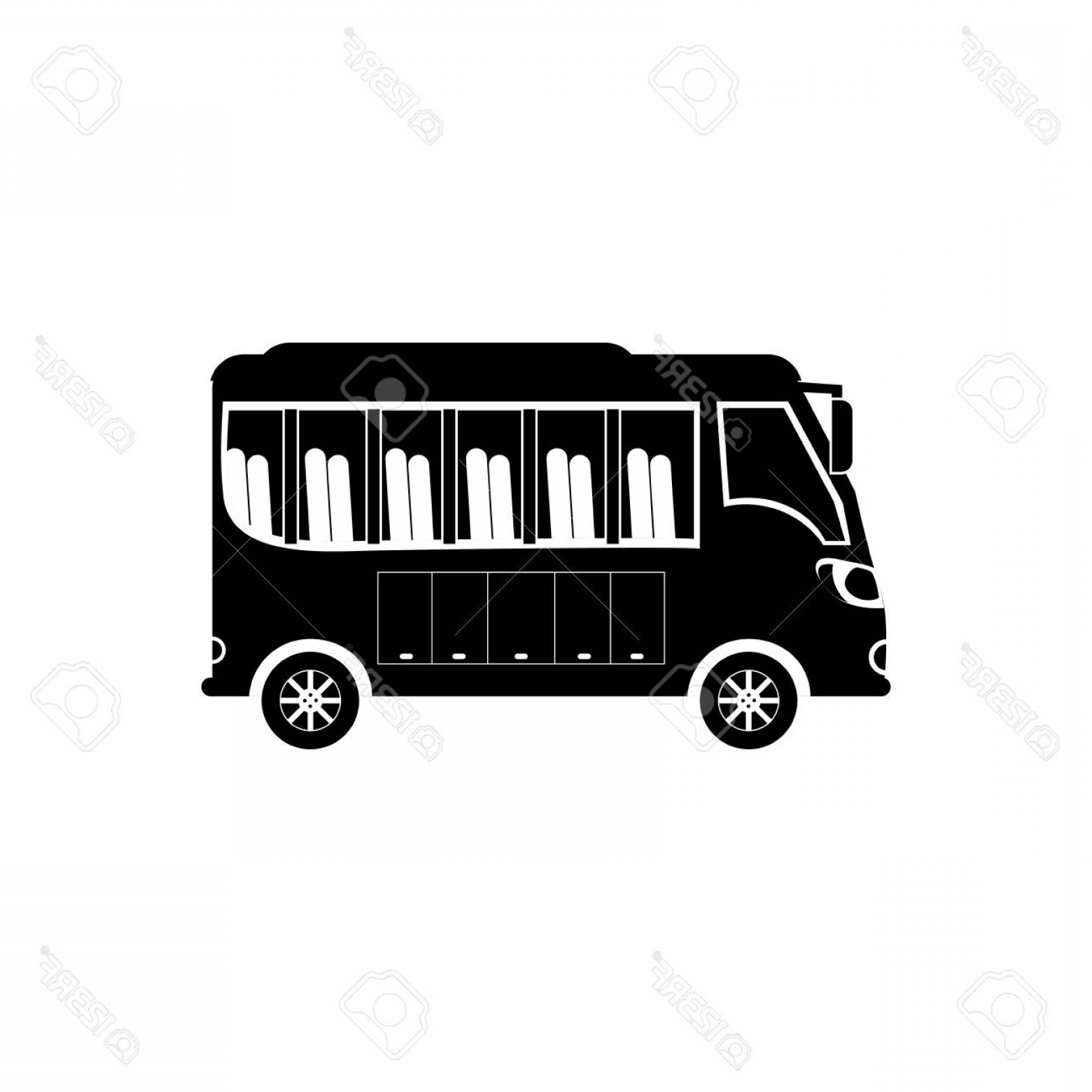 1560x1560 Public Bus Icon Vector Catamart